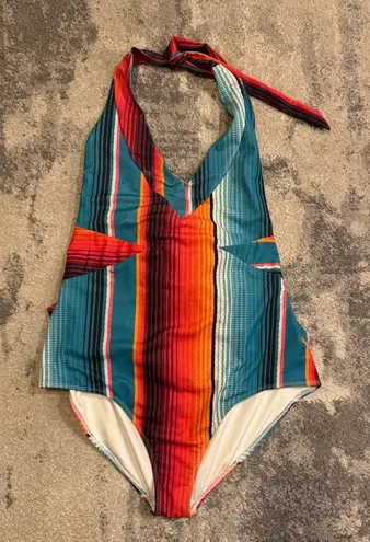 Crazy Train  Multicolor Striped Swimsuit - Image 1