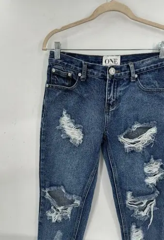 One Teaspoon  Jeans Awesome Baggies, Distressed Low Waist Medium Rise Size 24