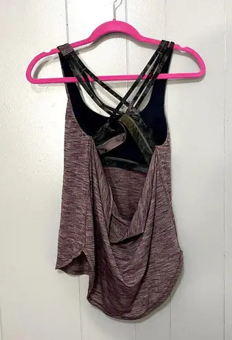 Lululemon Free To Be Serene Tank Heathered Black Cherry Radiant Multi 6