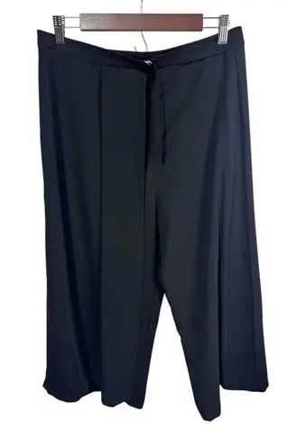 Beulah Style Black Overlay Wide Leg Culotte Pants Women's Small Evening Dressy