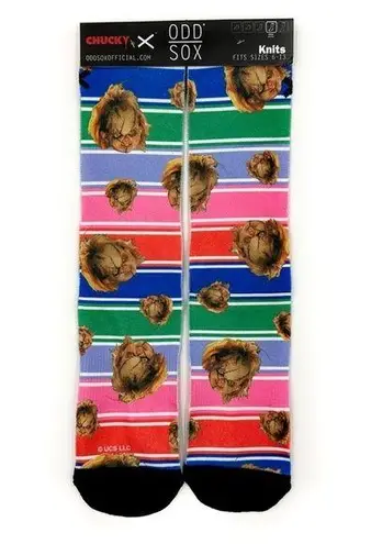 Odd Sox Chucky Child’s Play Crew Socks Mens Womens 80s Horror Movie Novelty Gift