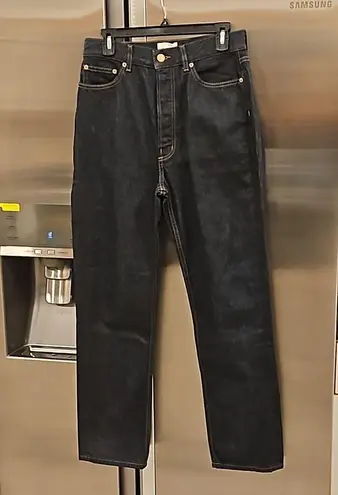 πDOENπ Diana Jean ~ High Waisted Button Fly Jeans Rinse Wash Dark Blue 28 NWT