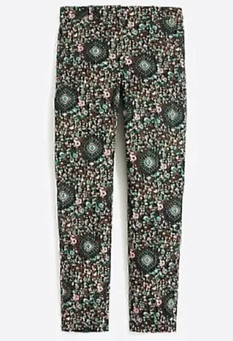 J.Crew  Printed Skimmer Pant Navy Blue Green Pink Floral Cotton Cropped Ankle 6