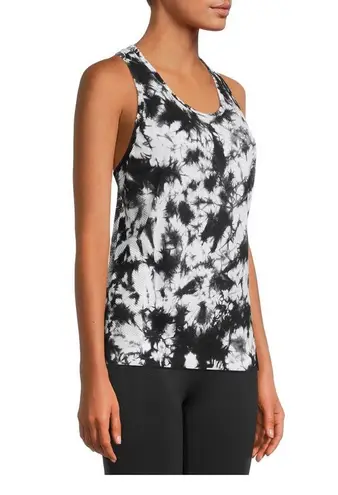 Avia  Razorback Tank Top Womens Size Med 8-10 Black White Tie Dye Breathable New