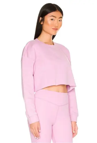 We Wore What Cropped Sweatshirt in Lilac