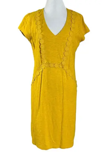 Boden Saskia Jersey Trim Dress in Sunshine Marigold Size 10 Orange