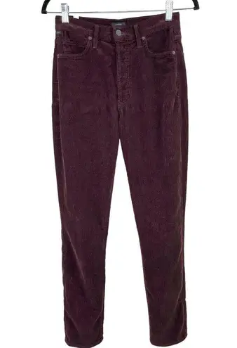 Citizens of Humanity  Olivia High Rise Slim Ankle Corduroy Pant in Raisin Size 25