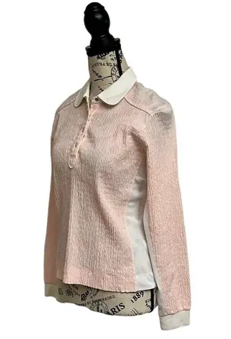 BOGNER Womens Pink Rutched Vented Side Base Layer 1/2 Snap Henley Top 36 Size undefined