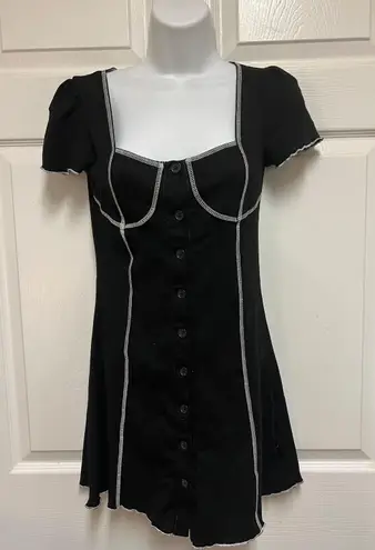 Dolls Kill Black Candid Encounters Mini Dress