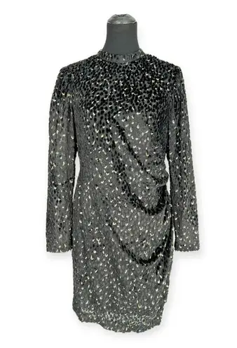 ALC Frank A.L.C. | NWT | Size 12 | Jane Metallic Flecked Burnout Texture Velvet Mini Dress