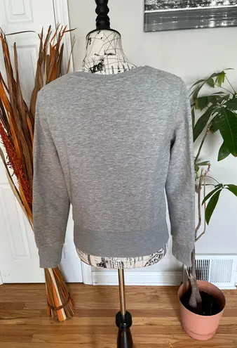 Armani Jeans Sequin Double Face Logo Bi-Color Crew Sweatshirt Sweater