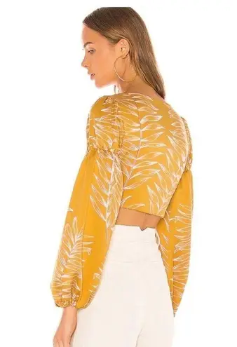 Revolve Camila Coelho  Marcia Top Size Xsmall Long Sleeve Blouse Yellow $148