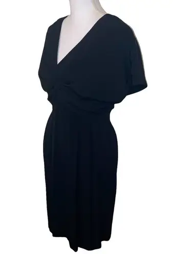Vintage 80s Dress Constance Saunders Bergdorf Goodman Black Pleated Union Made 8