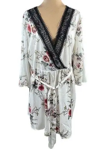 Lavishe Tunic Dress Floral Lightweight V
