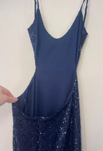 Bardot Knox Midi Sequin Dress In Navy Sequin