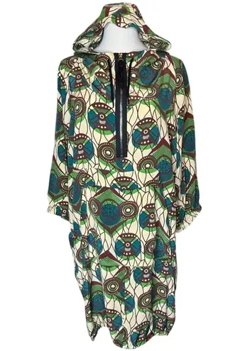 Marni at H&M Silk Hooded Anorak Dress, size 4 Tan