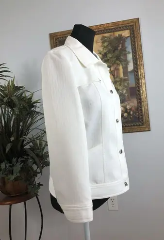 Lancy From 25 Womens Jacket Size SM Button Up Military Style Clueless Preppy White