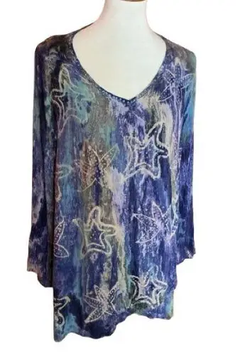 Charlie Paige Boho hippie chic tie dye stars tunic
