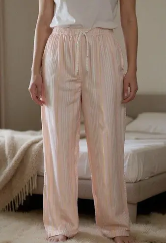 THE SLEEP CODE Striped Pastel Orange Pink Pajama Pants Sz M Size M