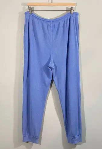 Sundry Sunnyside by Women Blue Waffle Knit Drawstring Jogger Size XL NWT