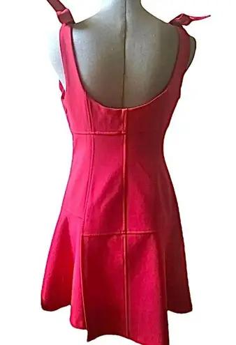 Cinq à Sept Cinq a Sept Jeanette Red Tie Shoulder Flare Mini Dress Size 4 NWT