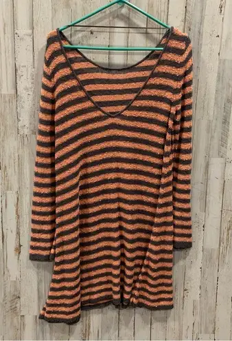 Free People  Counting Stripes Swing Tunic Textured