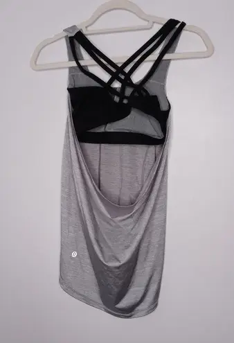 Lululemon  gray tank top with built-in bra