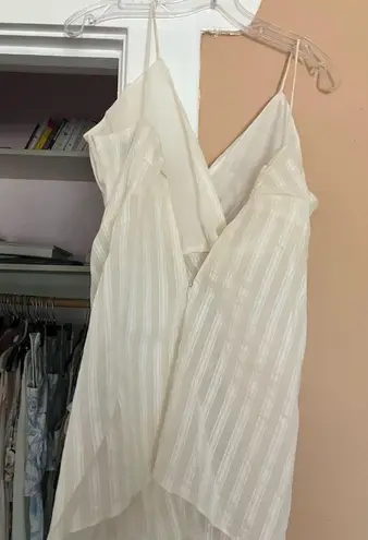 Zara Striped Knot Front Long Tunic Tank Cami White Size XS