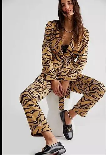 Scotch & Soda Wrap Printed Satin Blazer Missing Belt Size Large