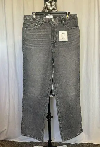 Pistola New  Cassie Super High Rise Straight Leg Button Fly Gray Jean Size 32