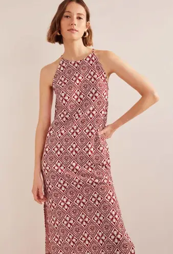 Boden USA Boden Racer Neck Jersey Midi Dress Poinsettia Size 2