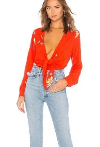 Capulet Revolve x  Bodysuit Red Blouse Small