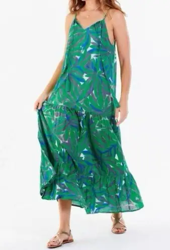 Dear John Anthro Maxi Long Dress M Tiered Beach Resort Vacation Costal Preppy