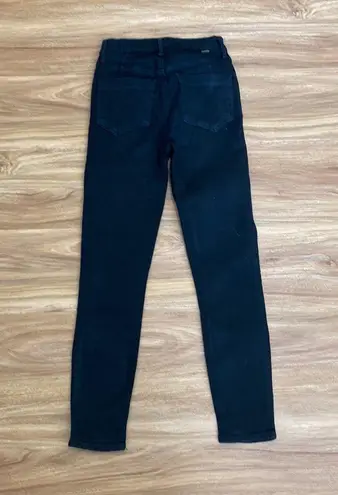 GOLDSIGN Virtual Mid Rise Skinny Ankle Jeans in Black Size 26 Inseam 26"