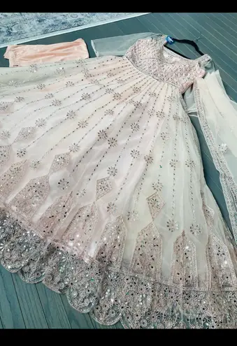 New Pakistani Indian Bridal Gown Pink Size M