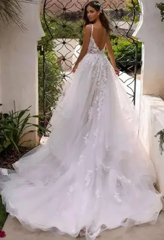 Lace Wedding Dress White Size XXS