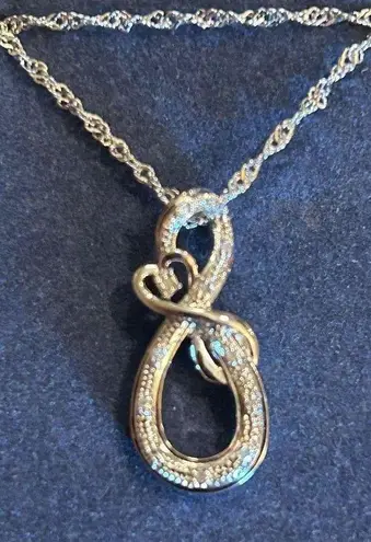 The Bradford Exchange  mother and daughter  diamond infinity necklace 925