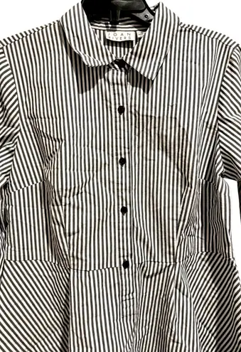 Joan Rivers Seersucker Button Front Striped Shirt