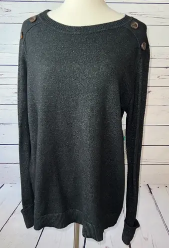 Stitch Fix Pink Clover Carson NWT Pullover Sweater XL Extra Large Dark gray Soft
