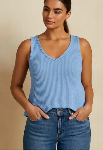 Like New Honeydew Ribbed Knit Top Soft Texture Light Blue Size Medium Shirt Tank