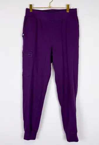 Jaanuu Rubi Slim UltraSoft Scrub Jogger Pants Dark Purple Size Small Petite