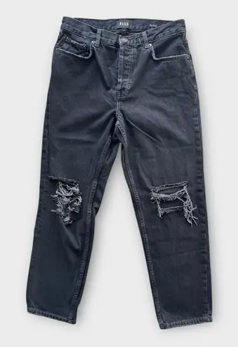 Rails Atwater Slouchy Straight Jeans Black Distressed Women's Size 27 - Image 1