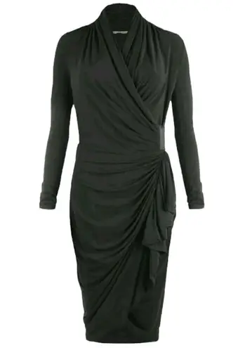 All Saints Black Swinton Long Sleeve Dress in Black size 4 Flattering Cocktail