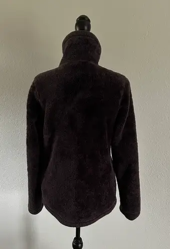 32 Degrees Heat Dark Purple Sherpa Zip Up Jacket Size Small