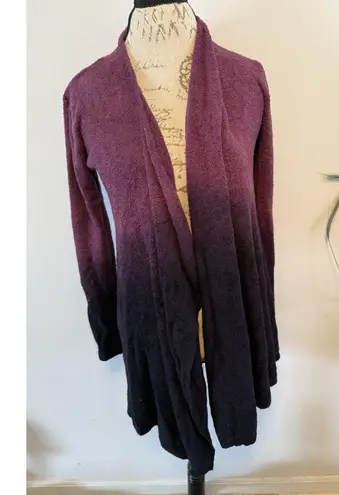Barefoot Dreams Bamboo Chic Lite Calypso Purple Ombré Wrap Sweater Size S/M