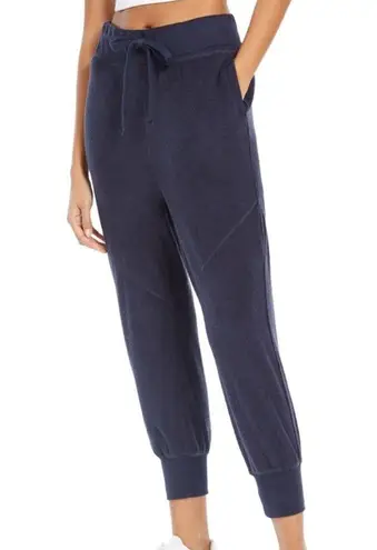 Free People Movement Radiant Joggers Sz Small Blue Terry Cloth Pants