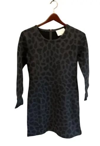 3.1 Phillip Lim Women's Gray Animal Print Sweater Dress Size M 100% merino wool