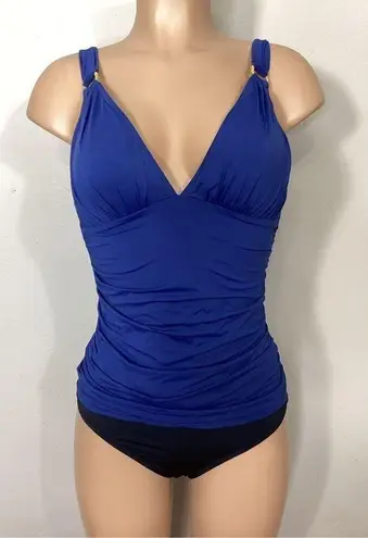 Bleu Rod Beattie New.  v-neck navy tankini top. Size 8. Retails $91