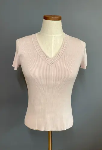 Anne Klein V-Neck Knit Top