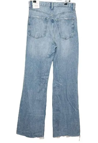 ZARA Wide Leg High Rise Distressed Jeans Size 4 new